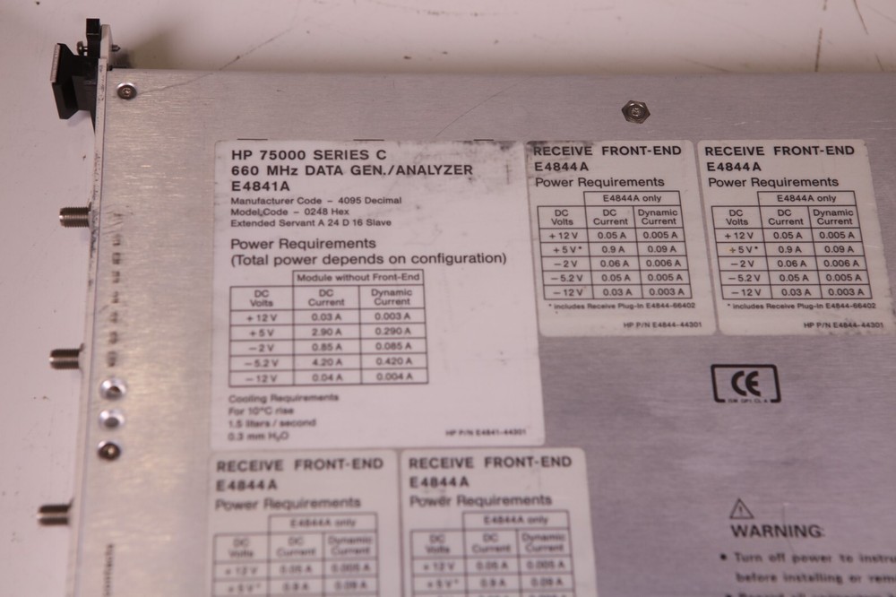HP E4841A 75000 Series C 660MHz Data Gen Analyzer Module