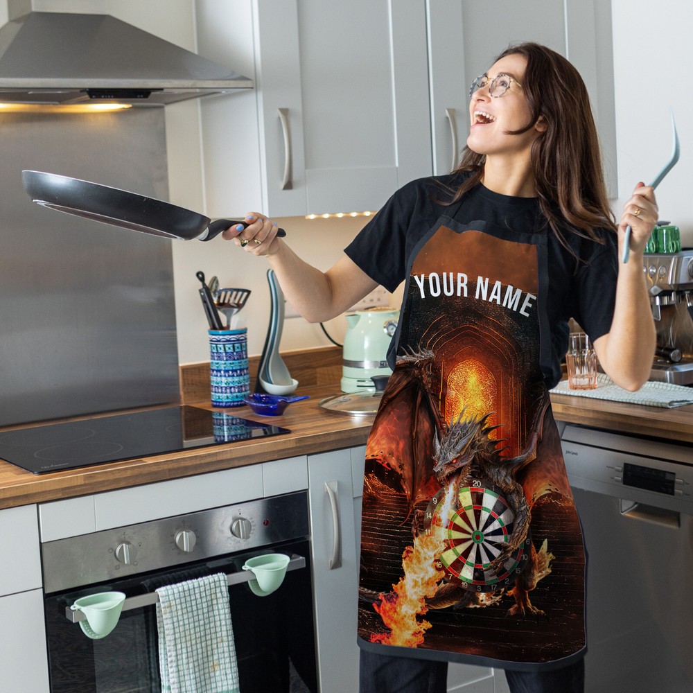 Personalised Dragon Darts - Splashproof - Novelty Apron