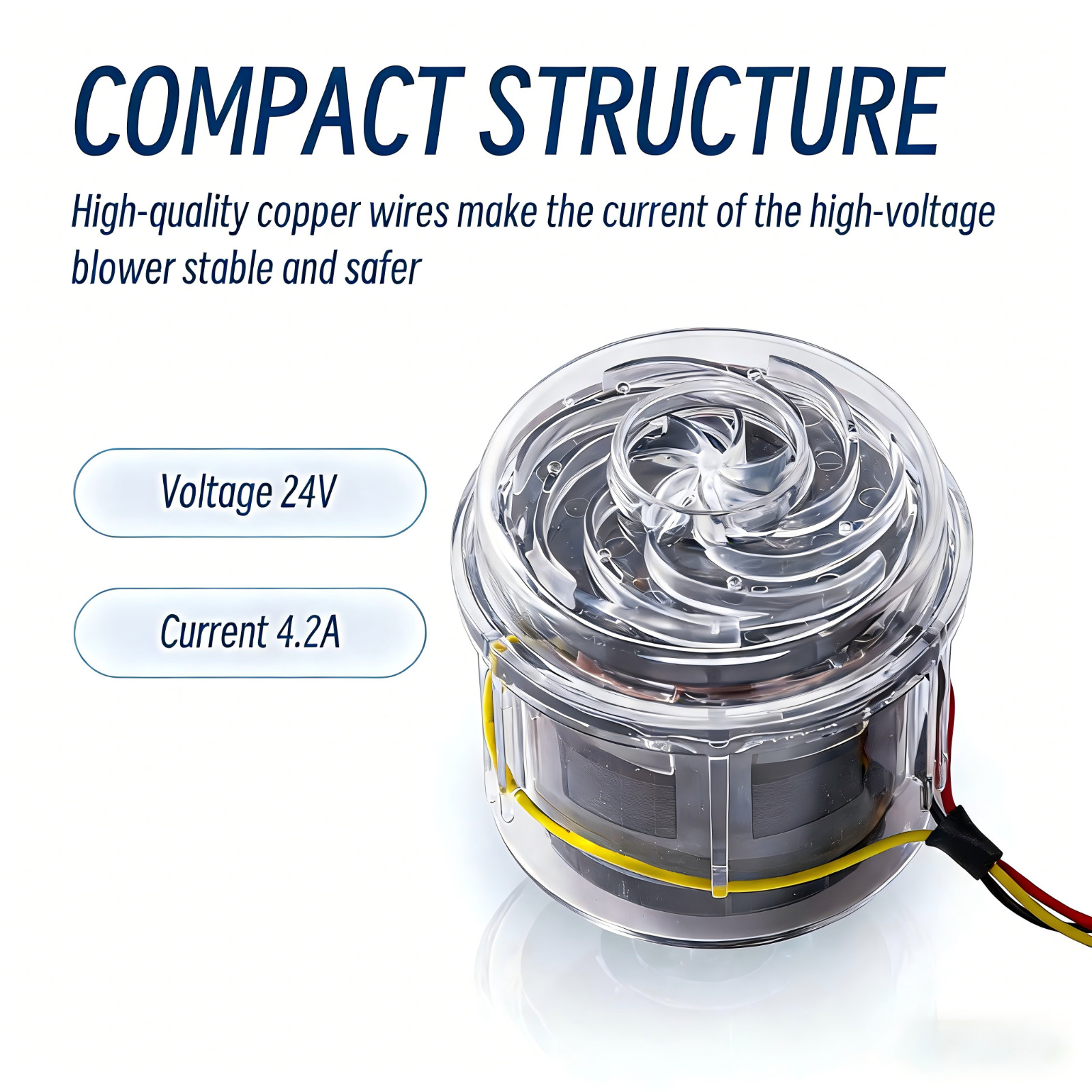 High-speed, high-voltage motor fan for ResMedS9 S10