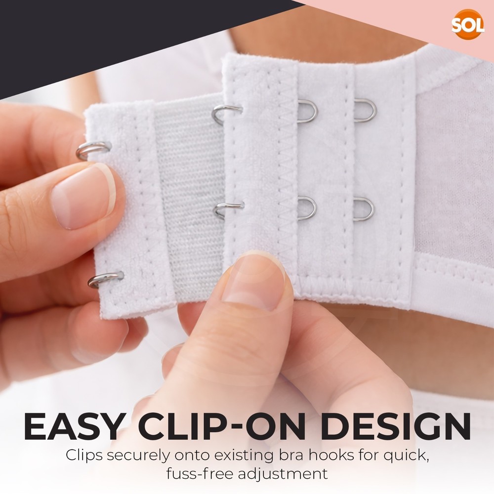 3 Row Bra Extender 3 Hook Extension Strap Strapless Underwear Maternity Elastic