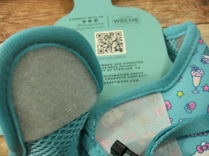 Sassy Meow Hello Kitty Adjustable Step In Cat Harness New NWT Small Teal