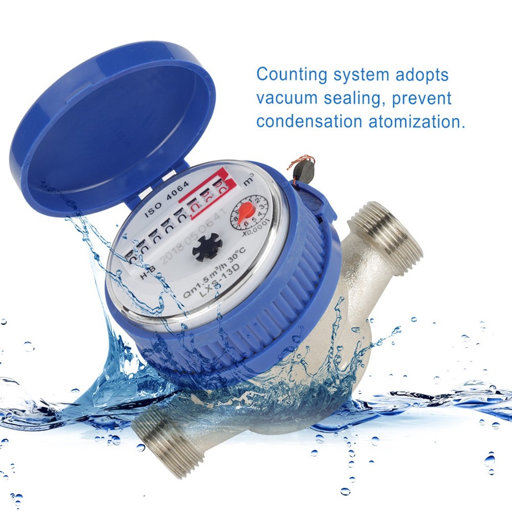 1/2 Inch Cold Water Meter With Protective Cover Stable Dependable Performance Fo