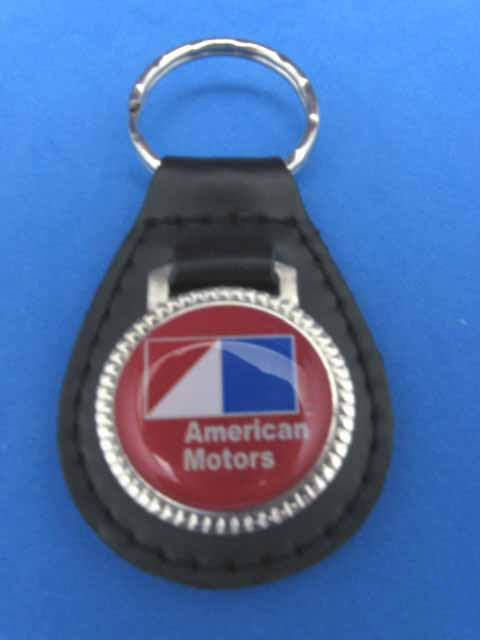 AMC BLACK LEATHER KEYRING KEYFOB #001