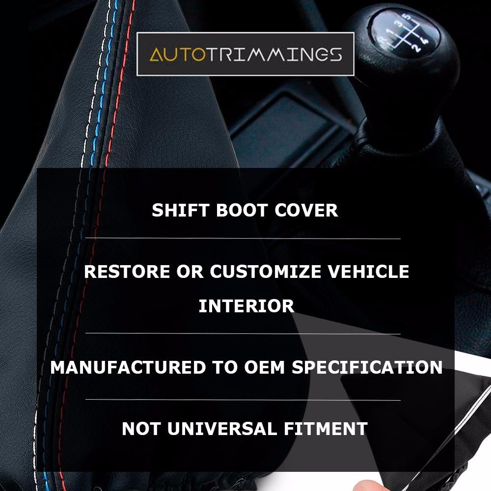 Automatic Shift Boot Replacement Cover PVC Leather for Mazda 3 14-16 Red Stitch