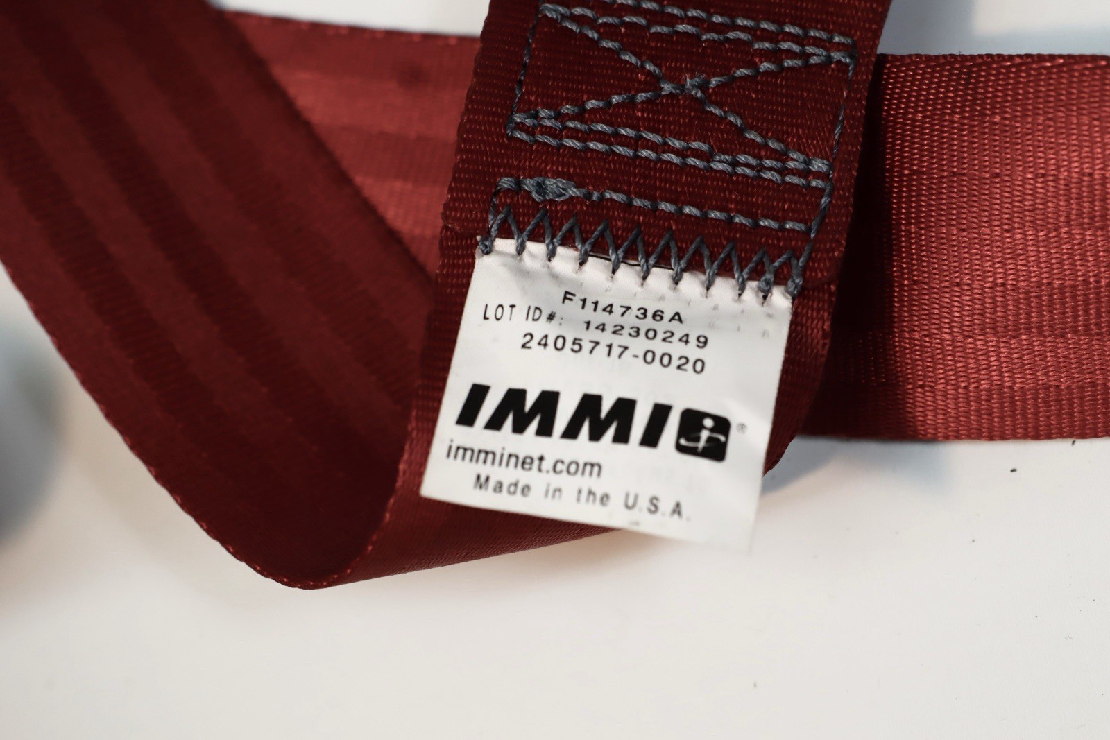 IMMI 3 Point Seat Belt Assembly, Red, Dual Retractors, Fire Truck?