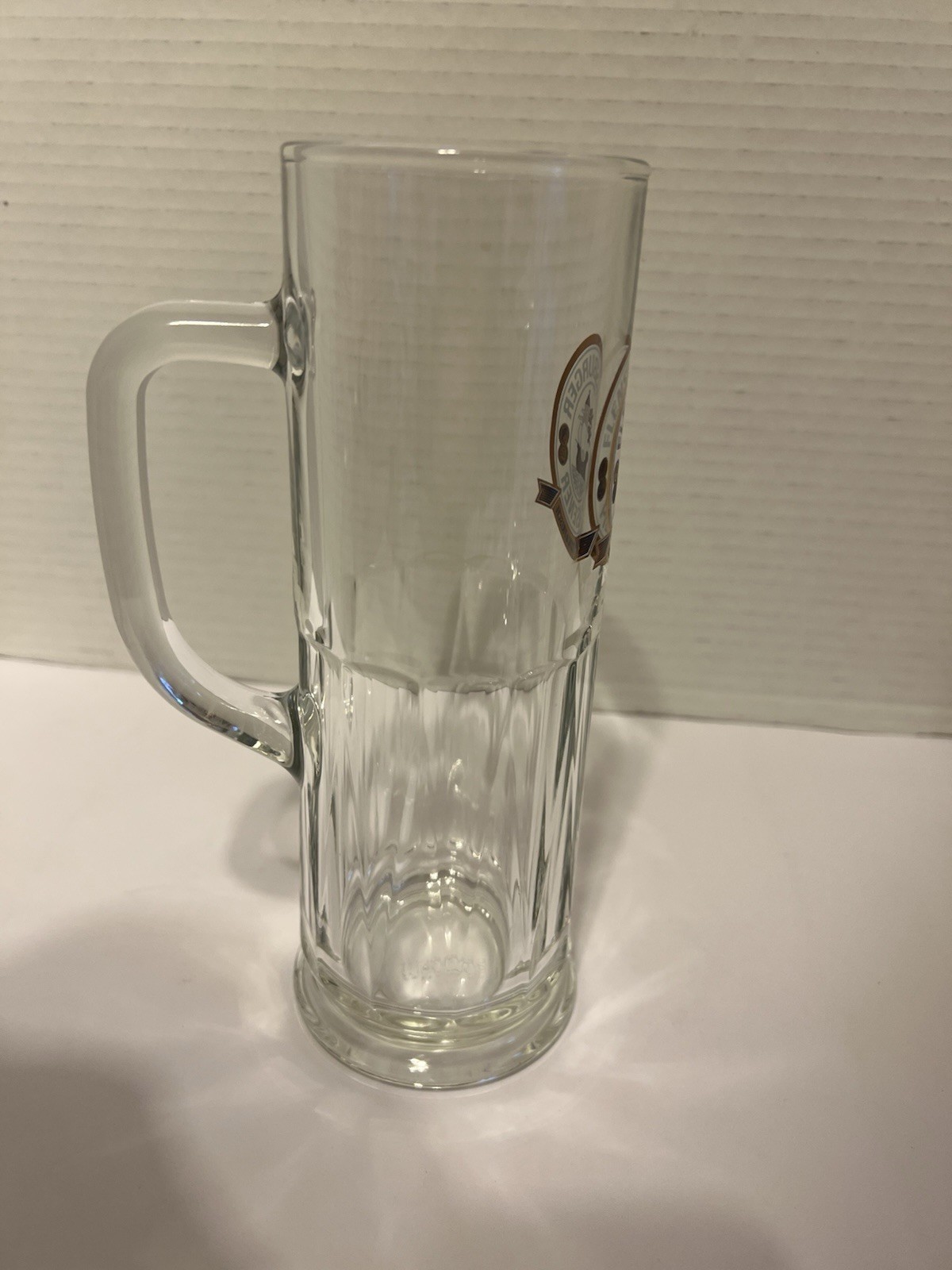 Flensburger Pilsener Herbwurzig & Frisch 0.5 L Beer Mug 8" Tall-Slender-German