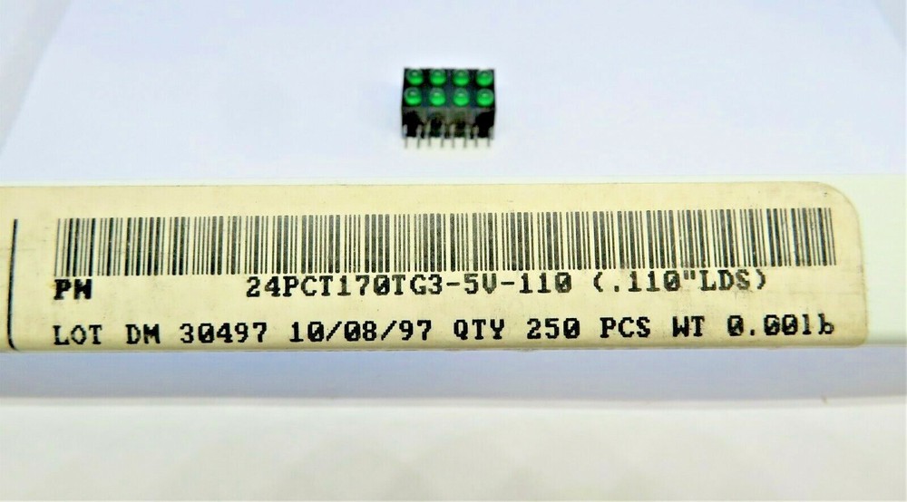 LEDTRONICS 24PCT170TG3 SINGLE COLOR LED, HIGH EFFICIENCY GREEN, DIFFUSED T-1, 3