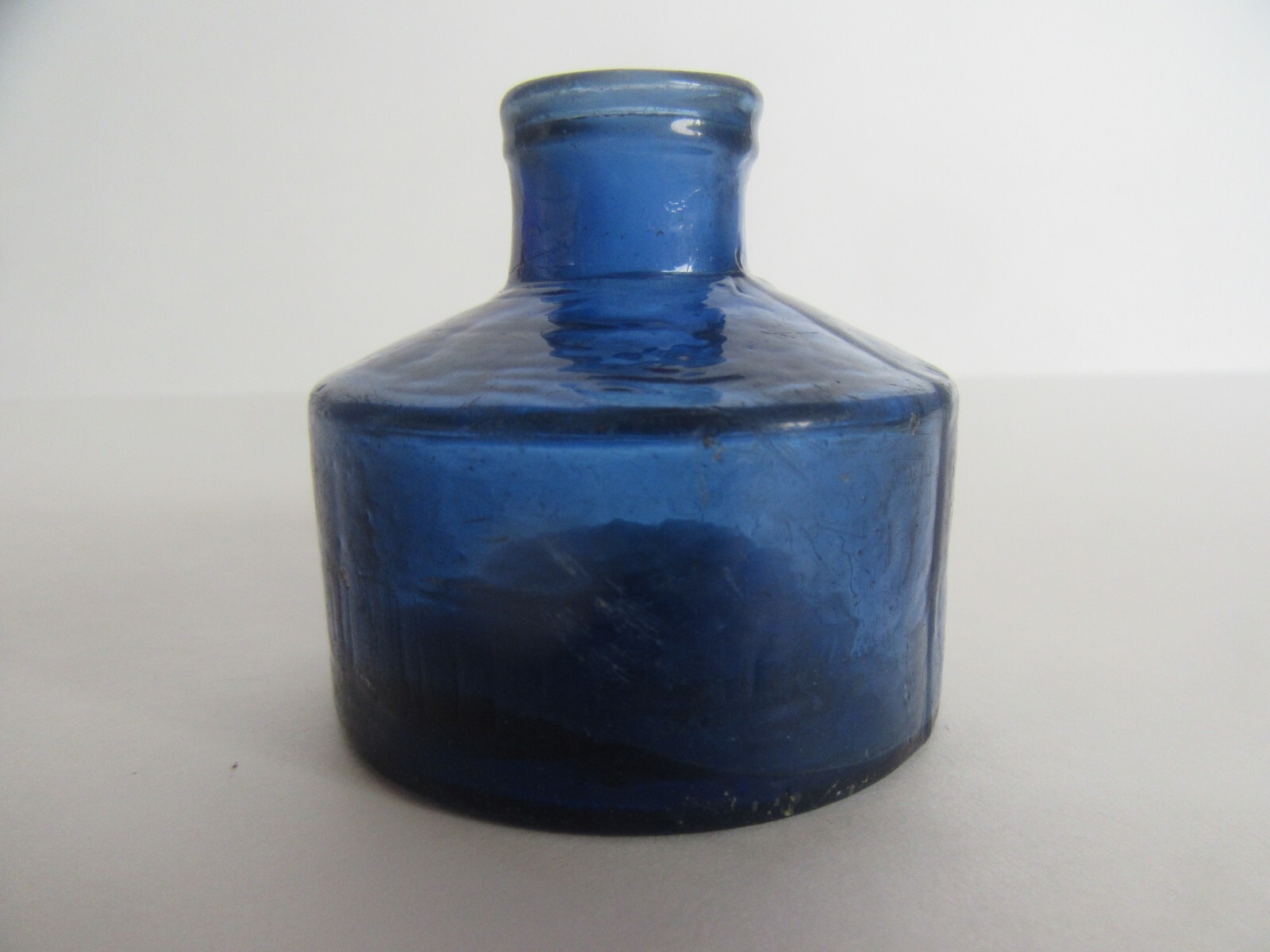 RARE Antique 1850's Harrison's Columbian Ink Cobalt Inkwell Bottle, Pontil