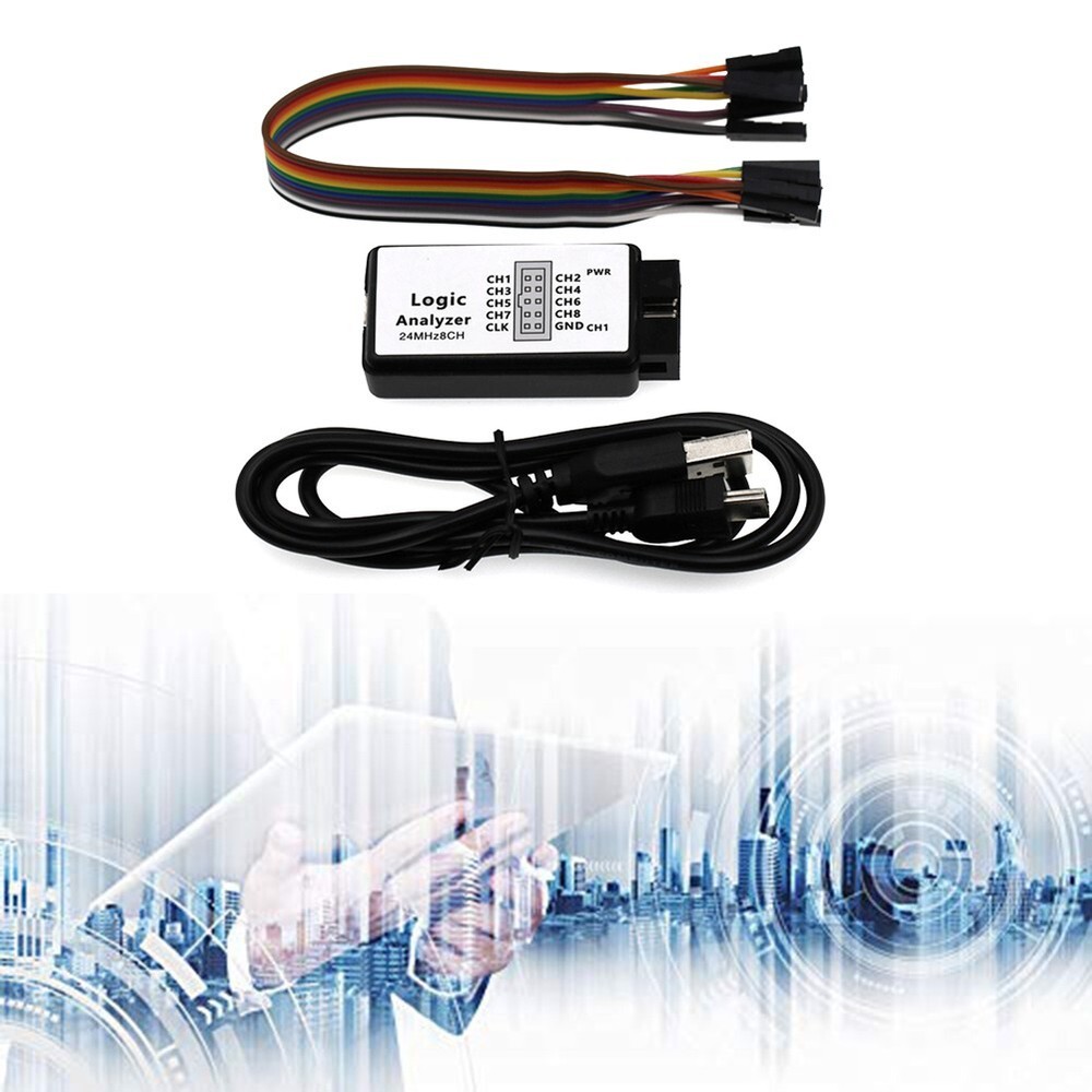 Compact USB Logic Analyzer 8Channel 24M Sampling for Waveform Analysis