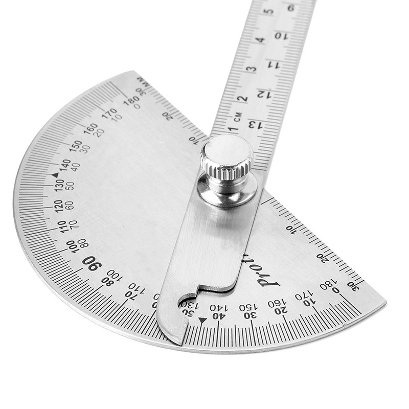 15cm 180 Degree Adjustable Protractor multifunction stainless steel angle .SE