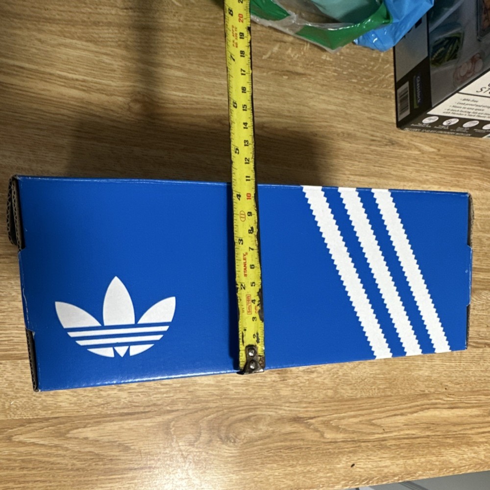 adidas Blue & White Cardboard Gift Box Rectangle Medium 3P9561 Solid Plain