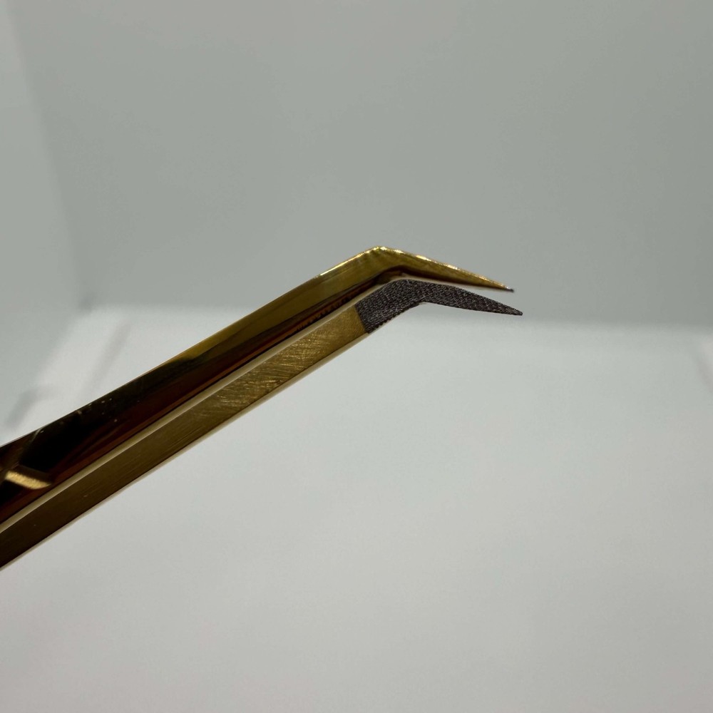 Gold Precision Picker Isolation Tweezer - S Shape
