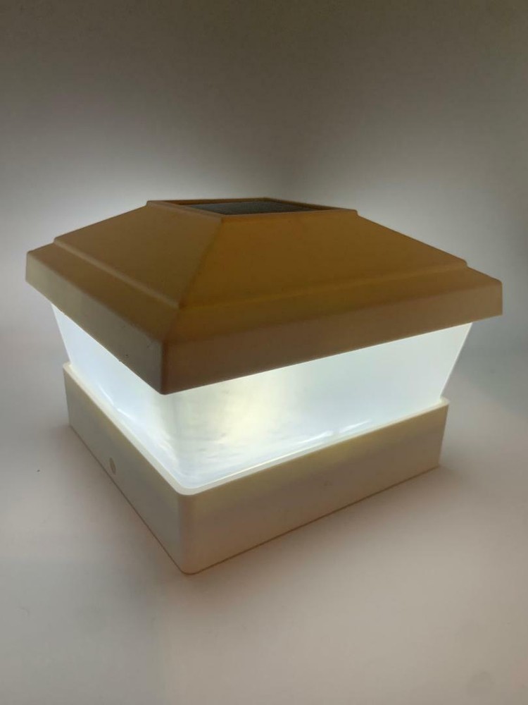 18 Pack LED White Vinyl 5"X5" Solar Powered Post Deck Cap Square Light WF