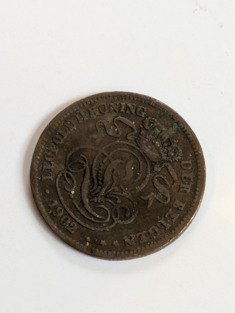 1902 Belgium 2 Cent Circulated