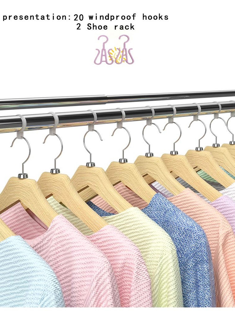Clothes Drying Rack for Laundry Foldable Free of Installation Adjustable Stai...