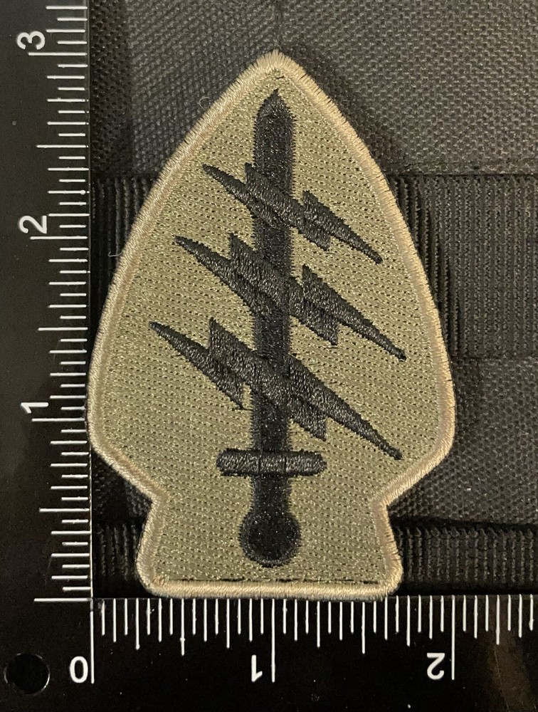 Special Forces Airborne Ranger Tabs Army Tactical 11B Hook Loop Patch Tan