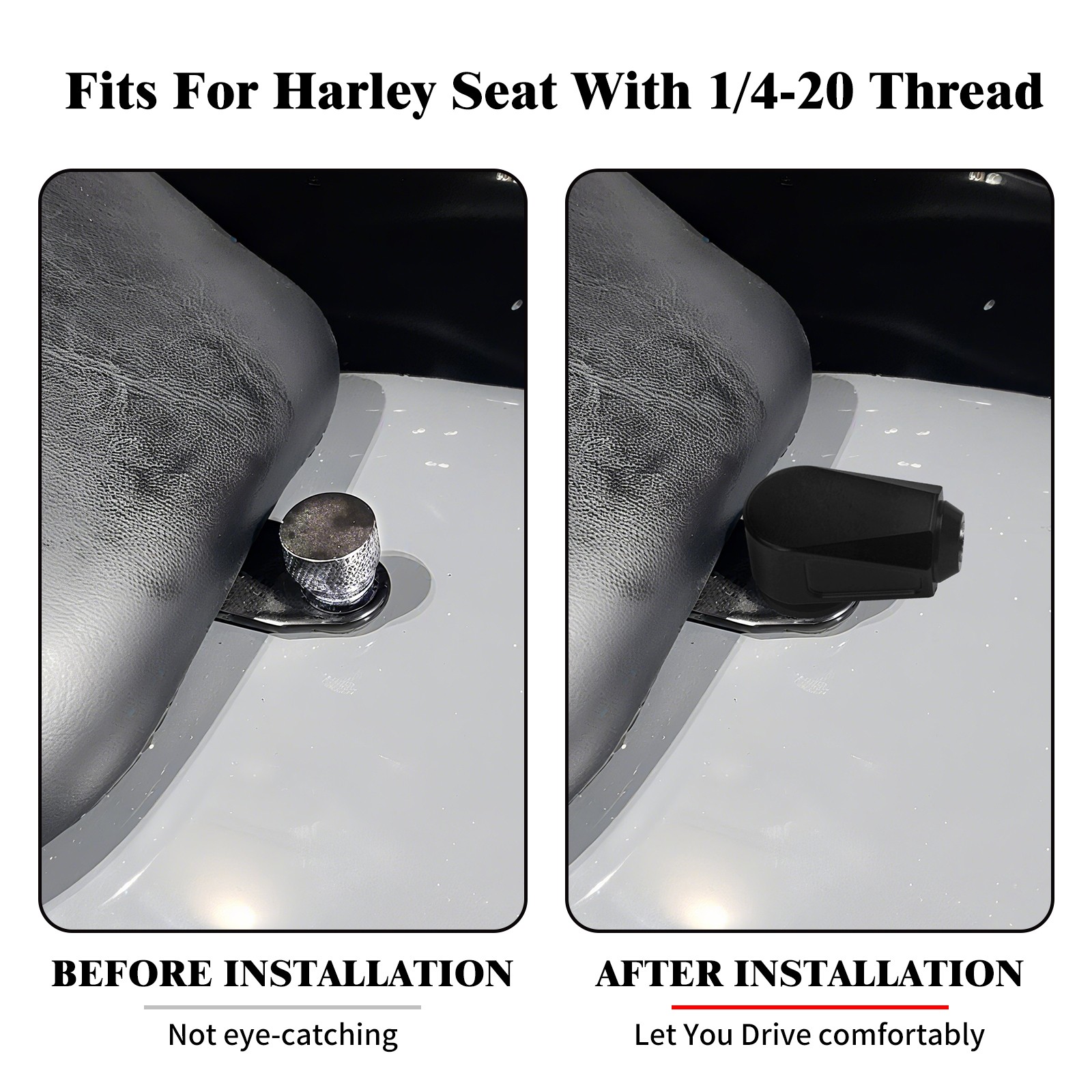 Black Seat Lock Push Pin 2 Keys Anti Theft Set For Harley Dyna Softail Touring