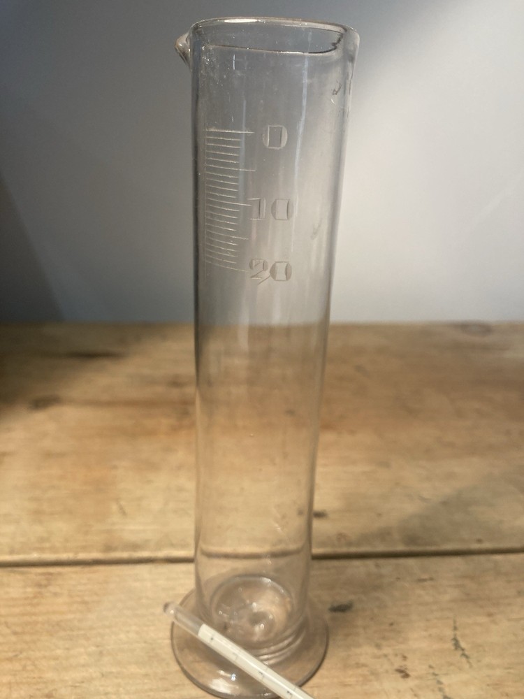 Early 19th Century Hydrometer and Glass Measure