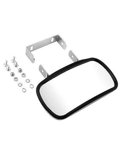Stainless Steel Convex Mirror, Over Door Rectangular U-Bracket Rearview
