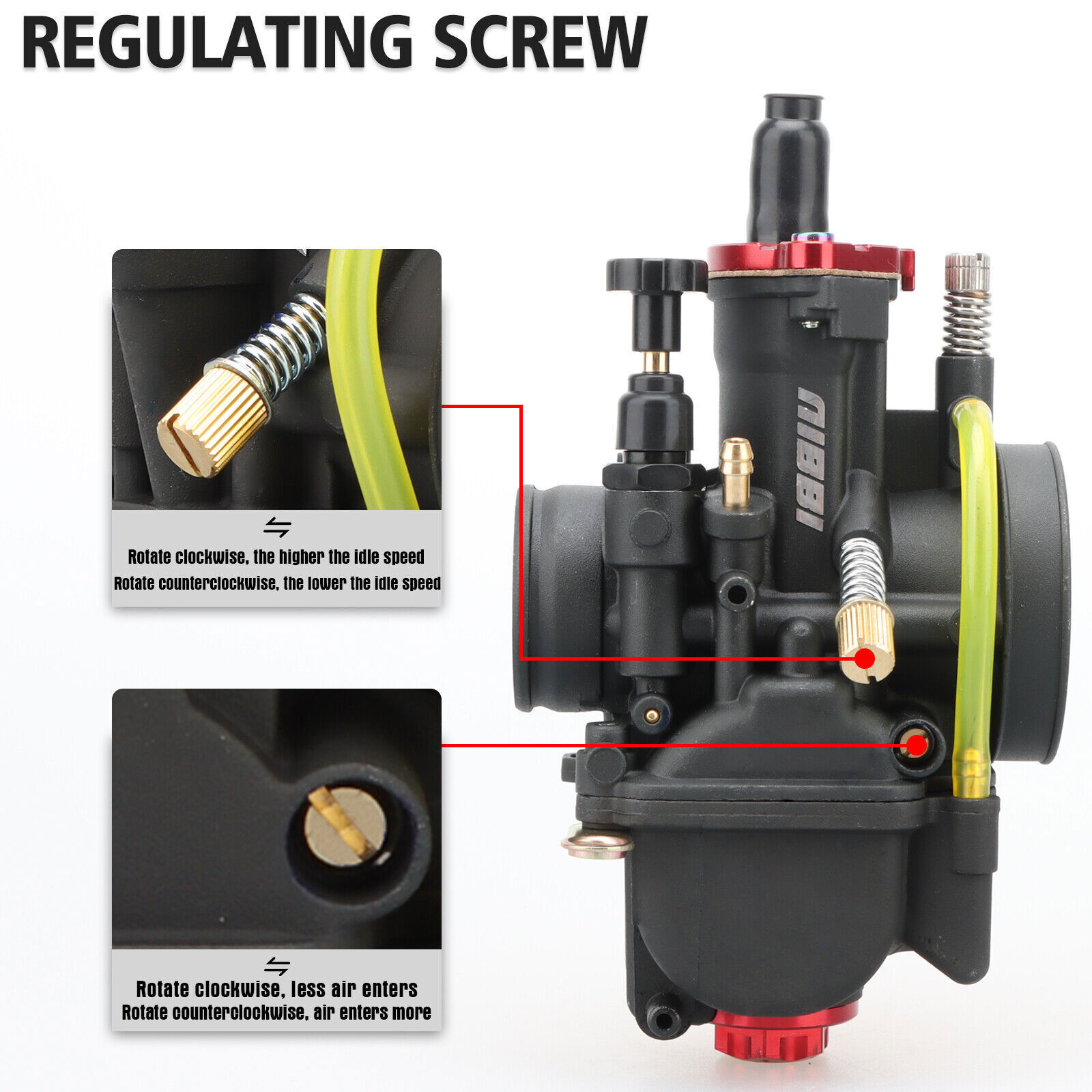 NIBBI PWK 34mm Pre-Jetted Carburetor For Honda CR125R 1979-2008 CR125M 1974-1978