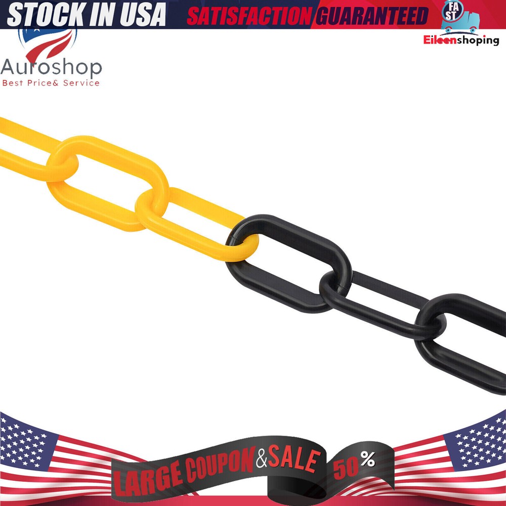 6 Pack Traffic Cones Adjustable Delineator Post Portable Parking Pole W/ Chains