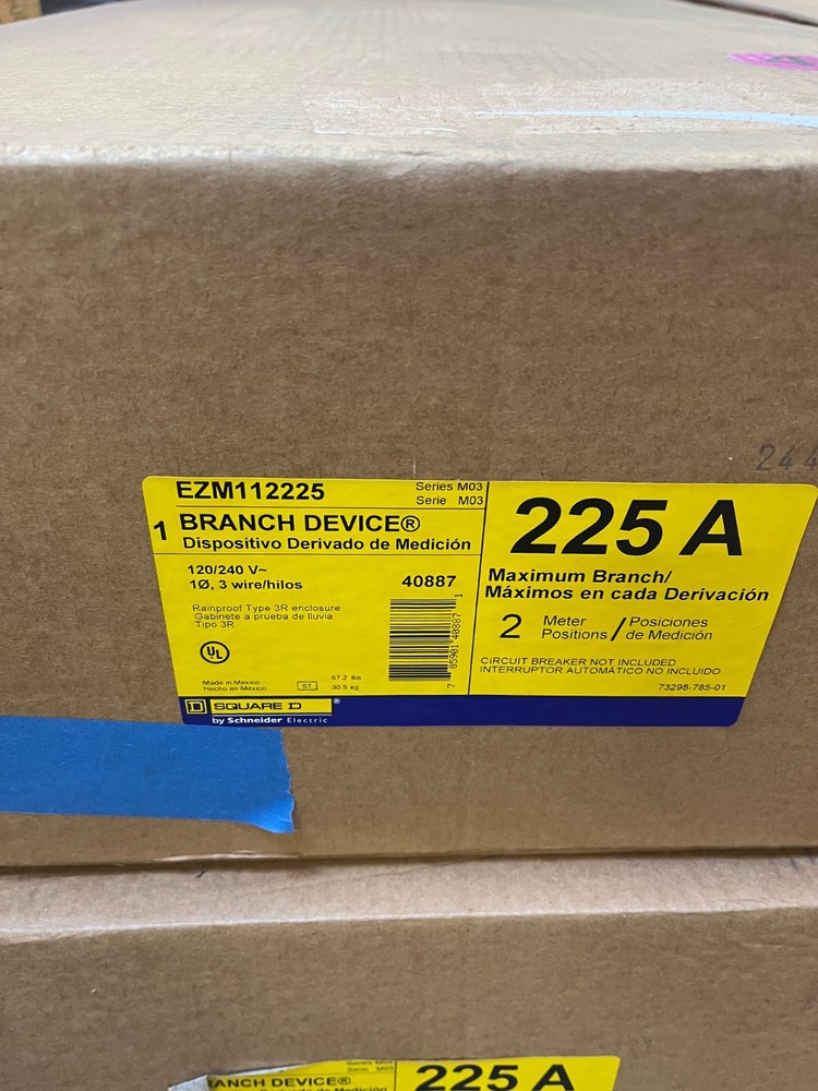 SQUARE D EZM112225 METER STACK 225A