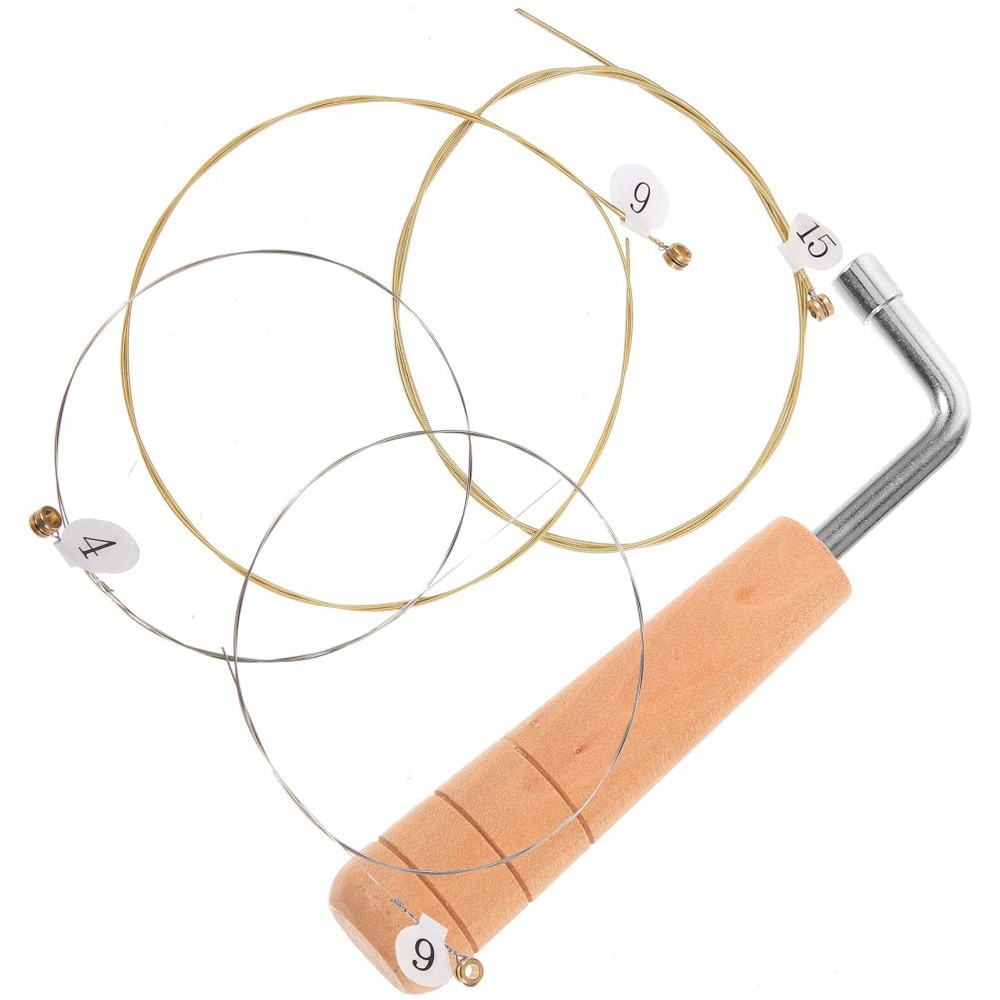 1Set Metal Harp Strings Kit With Tuning Wrench For Easy String Changes