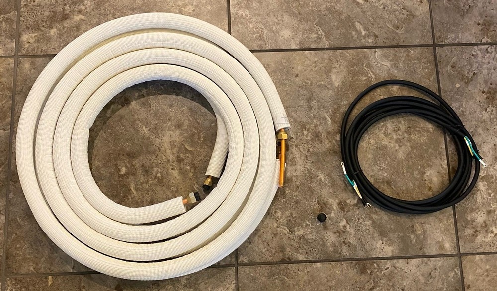 DELLA 16 Ft Mini Split Line Set, Includes 3/8" & 1/4" O.D. copper pipes