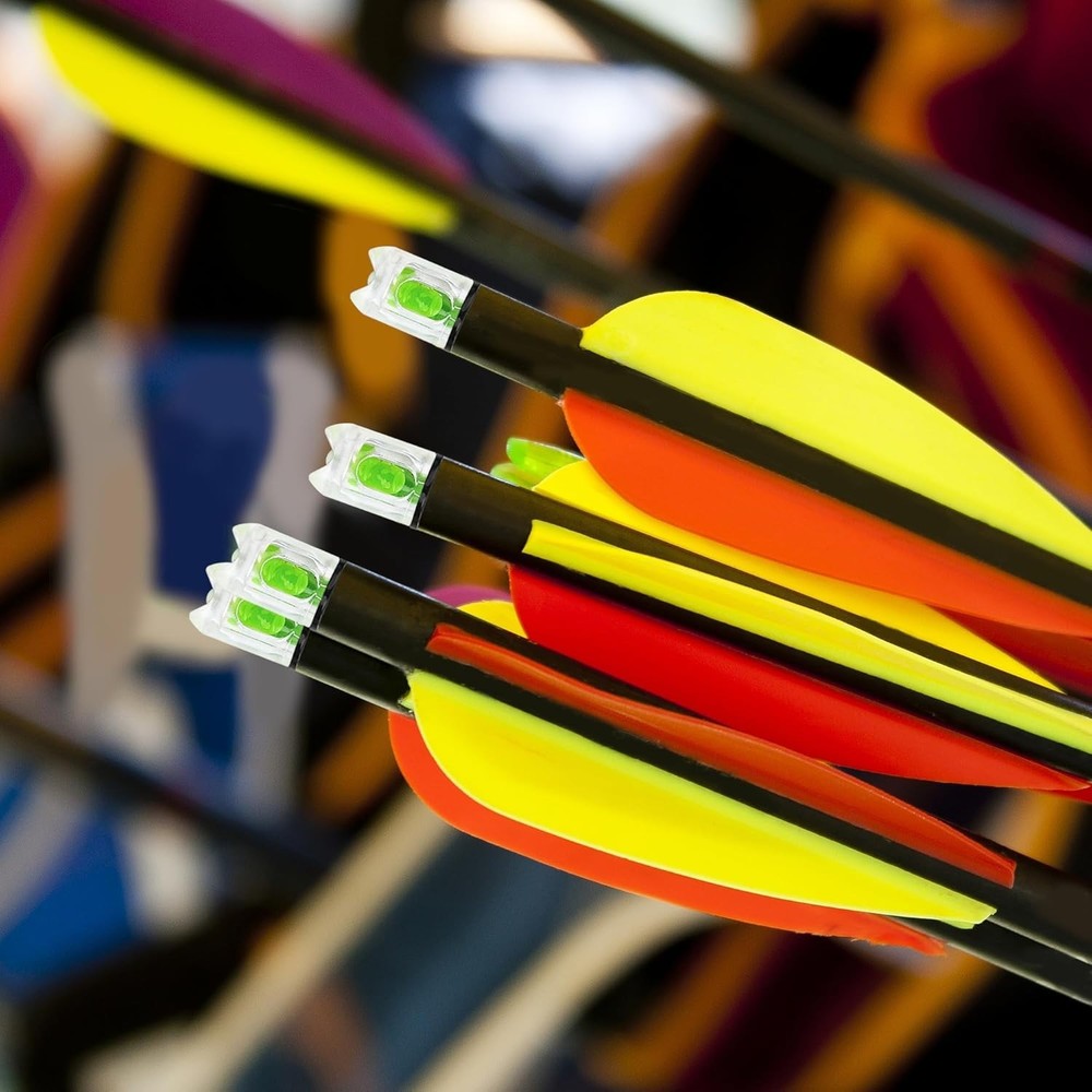 4 Pack Lighted Crossbow Nocks with Universal Fit & High Visibility LED