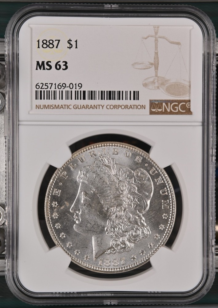 1887 Morgan Silver Dollar NGC MS-63