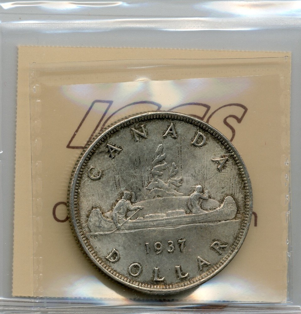 1937 Canada Silver Dollar - Choice Uncirculated, ICCS MS 64