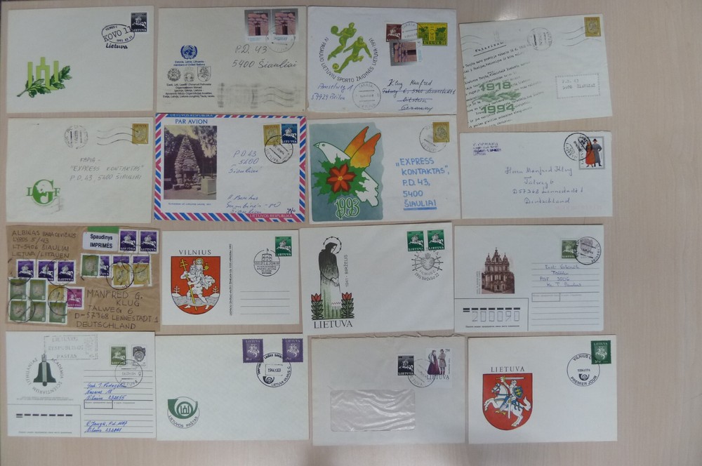 LITHUANIA 1991/1996, 129 COVERS & FDC