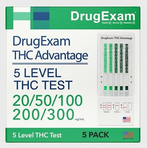 5 Pack Marijuana Test Dip Cards - Rapid Cannabinoid Testing, Easy Use, Instructi