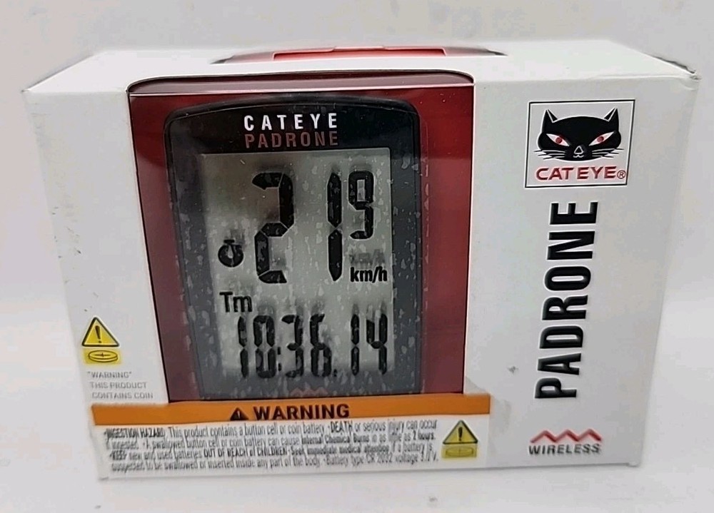 CatEye Padrone Large Display Cycling Computer with Wireless Speed Sensor & Easy