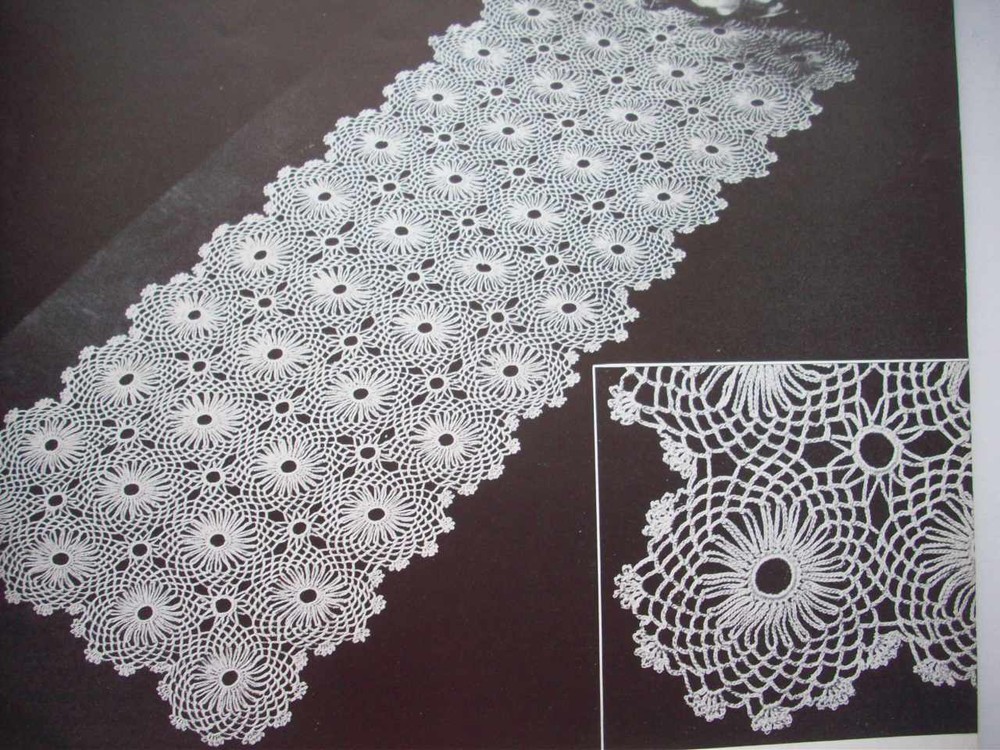 Cynthia Crocraft crochet patterns runners chair backs table clothes