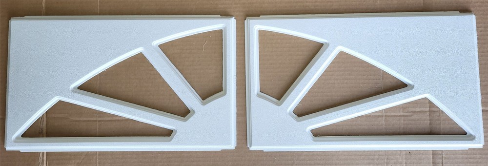 CLOPAY Garage Doors WHITE SUNSET 501  Window Inserts/Short Panel  Set of 2