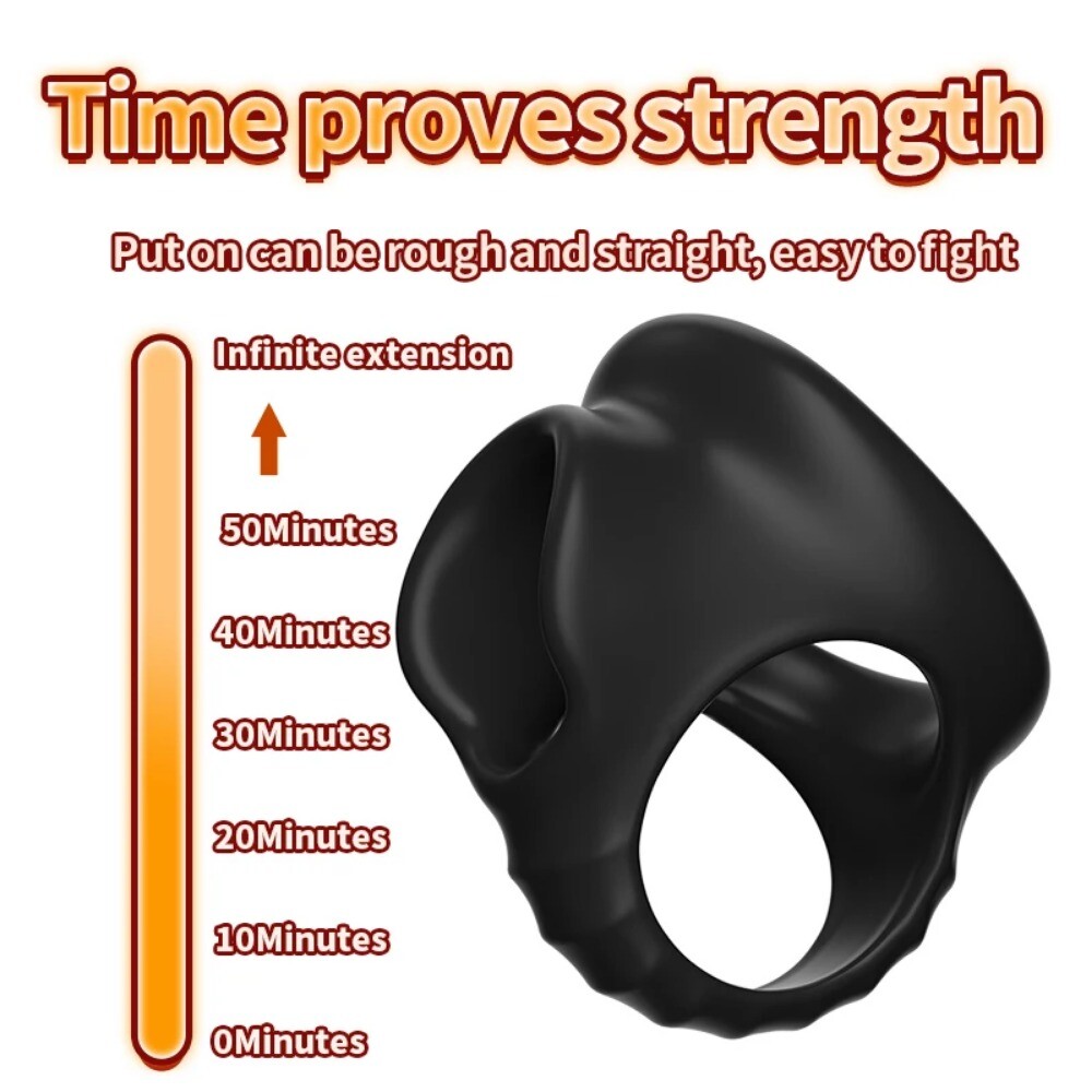 Silicone Ball Scrotum Stretcher Enhancer Squeeze Testicle Ring Delay Ejaculation