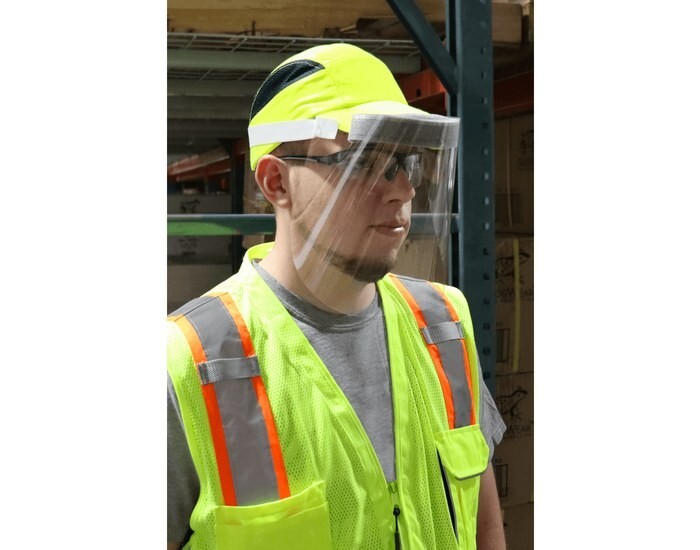 Clear Reusable Face Shield Copolyester Face Shield Foam Padding Elastic 5 PACK