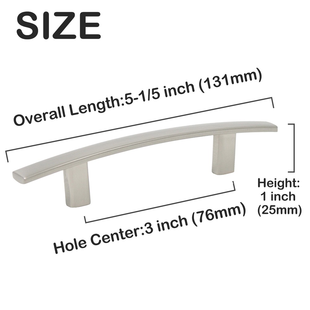 Probrico Cabinet Drawer Handles Kitchen Zinc Alloy Bar Pulls Knobs Shell Cup