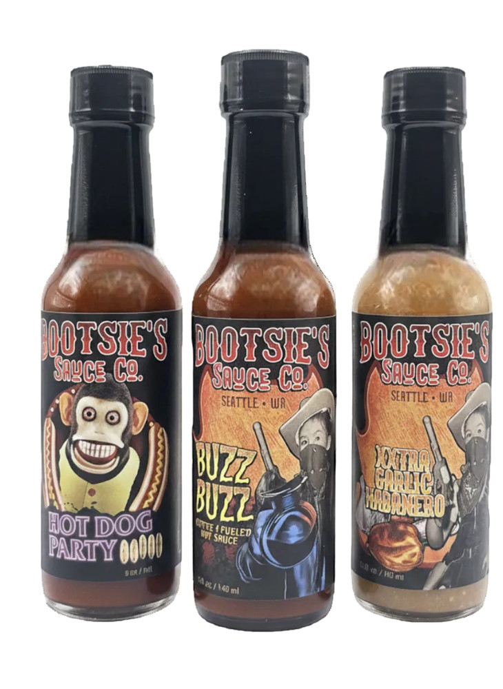Bootsie's Buzz, Bark, And Bite Hot Sauces