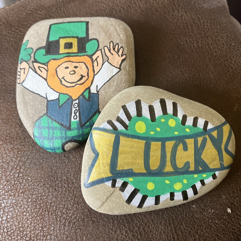 Hand Painted Rocks St Patrick’s Day