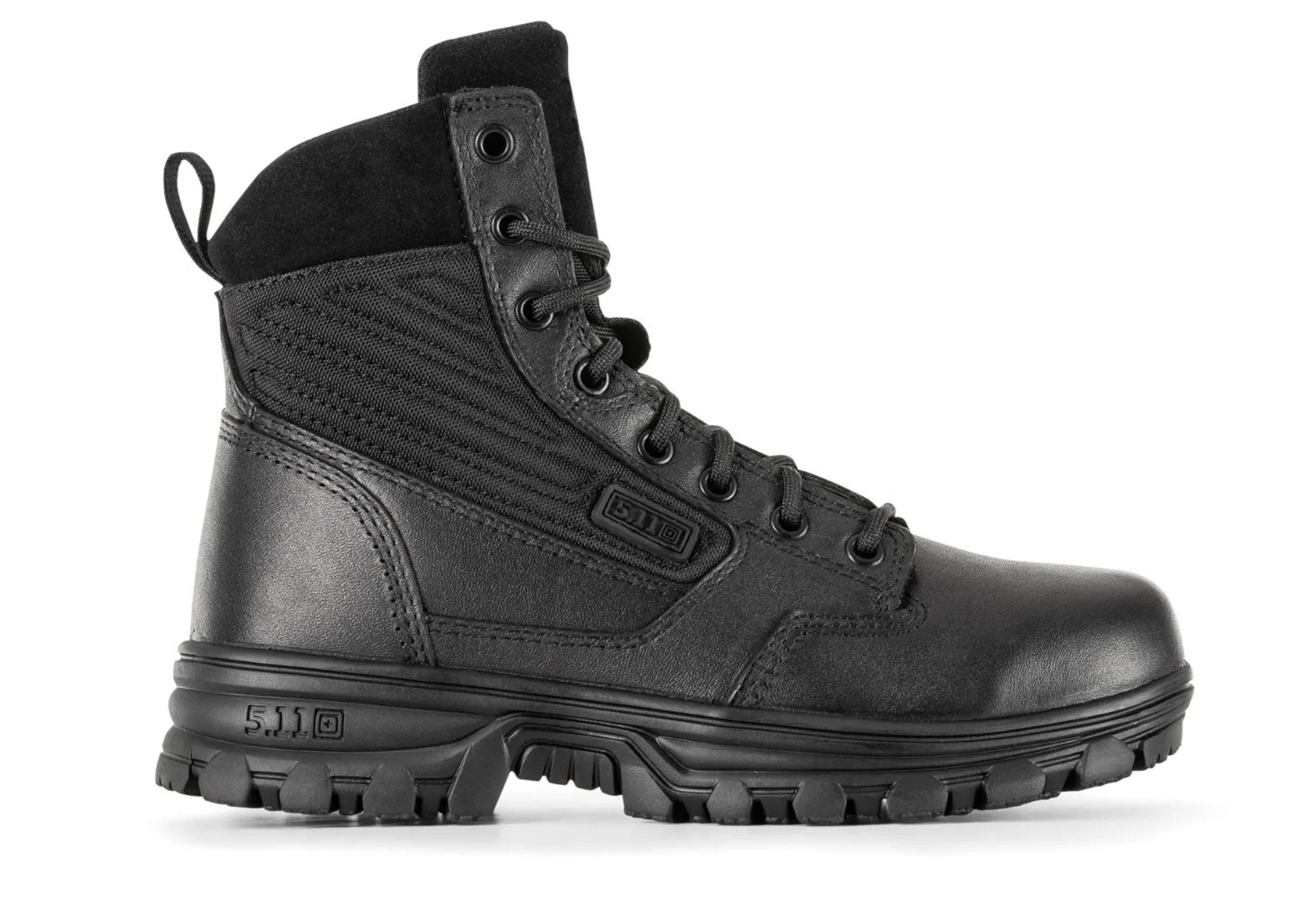 5.11 Tactical EVO 2.0 6" Women's Side-Zip Leather Boots Ortholite Footbed Black