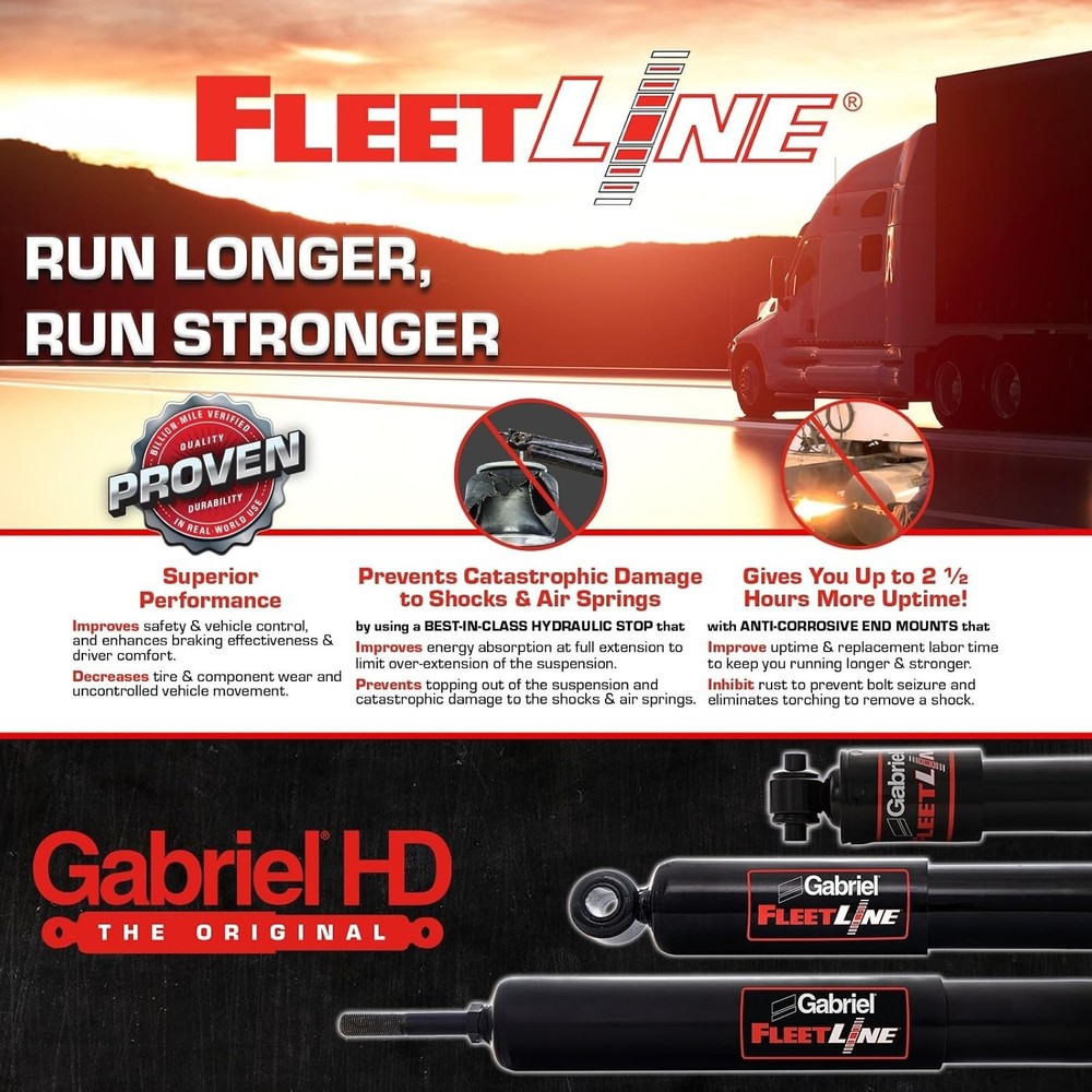 Gabriel 85084 FleetLine Heavy Duty Shock,Multi