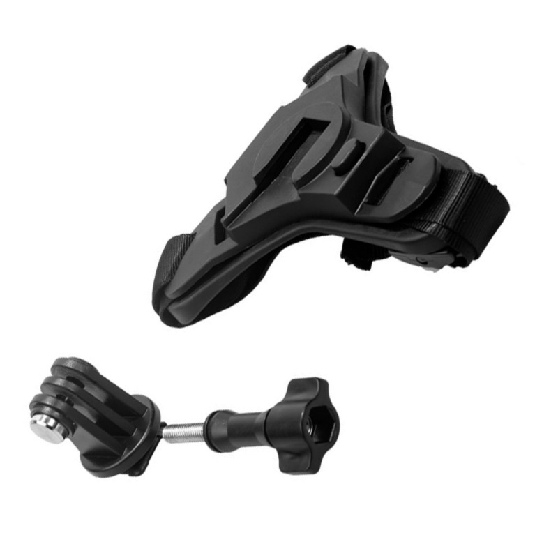 Enhanced View Helmet Mount for Action Cameras Featuring Position Adjustment