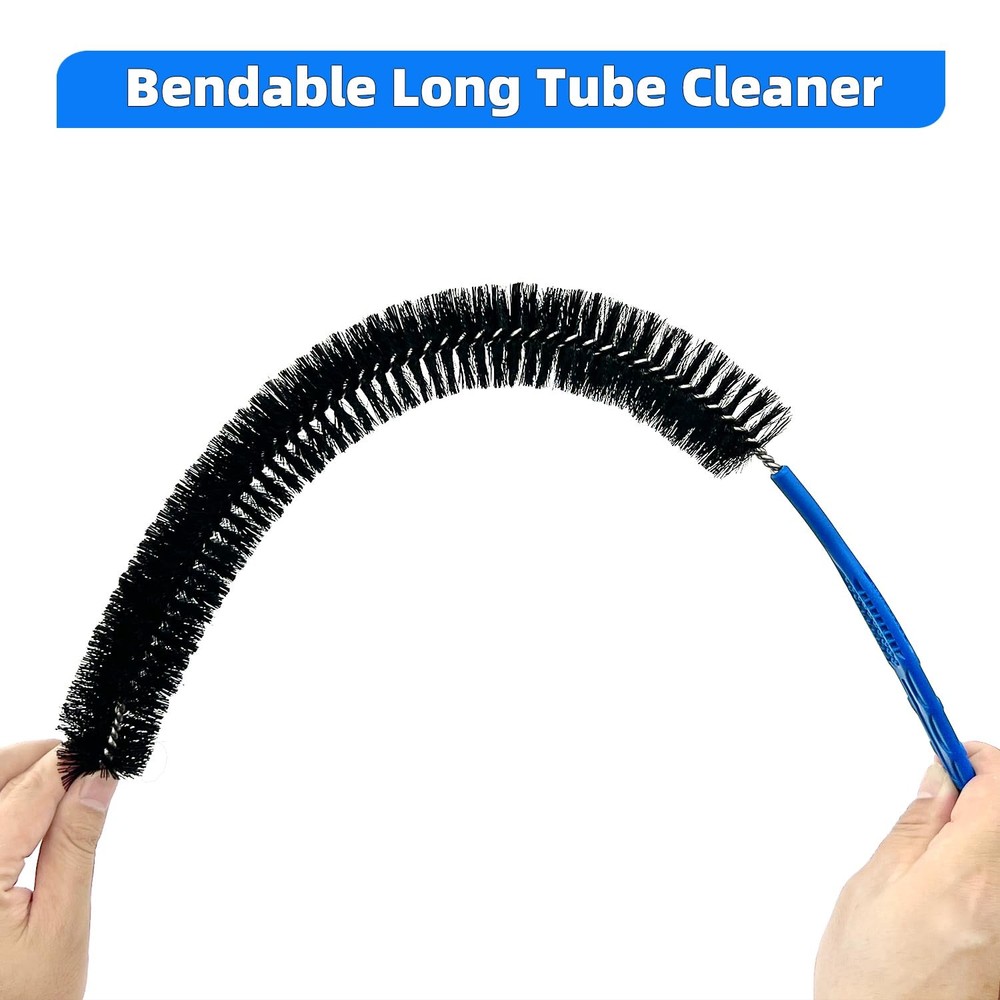 Flexible Cleaning Tool,Bendable Sewer Drain Brush, Long Pipe Cleaner Black