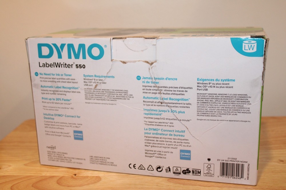 DYMO Label Printer | LabelWriter 550 Thermal Label Printer OPEN BOX