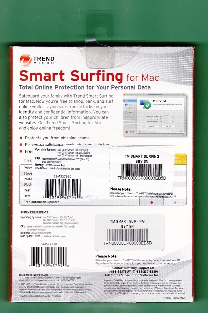 Trend Micro Software Smart Surfing for Mac