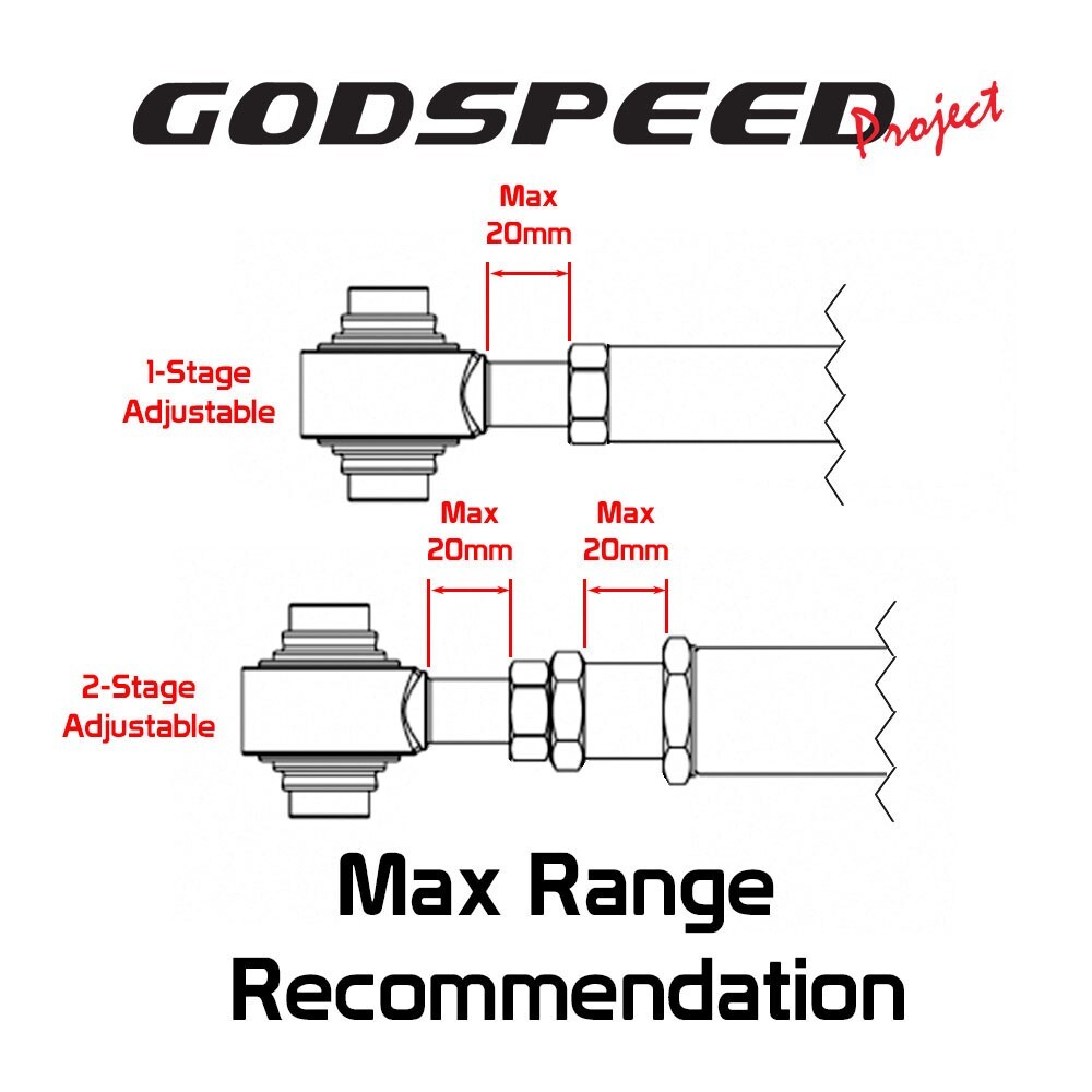 GSP GodSpeed Adjustable Front Lower Control A-Arms for Ford Mustang 1994-2004