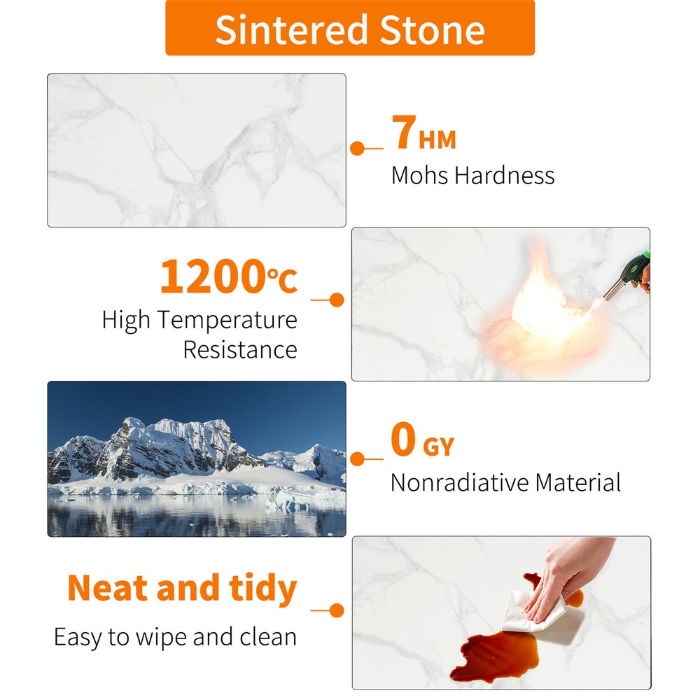 Real Marble 2 Pack Nesting Coffee Side Table Home Tea Desk Round Metal Stacking