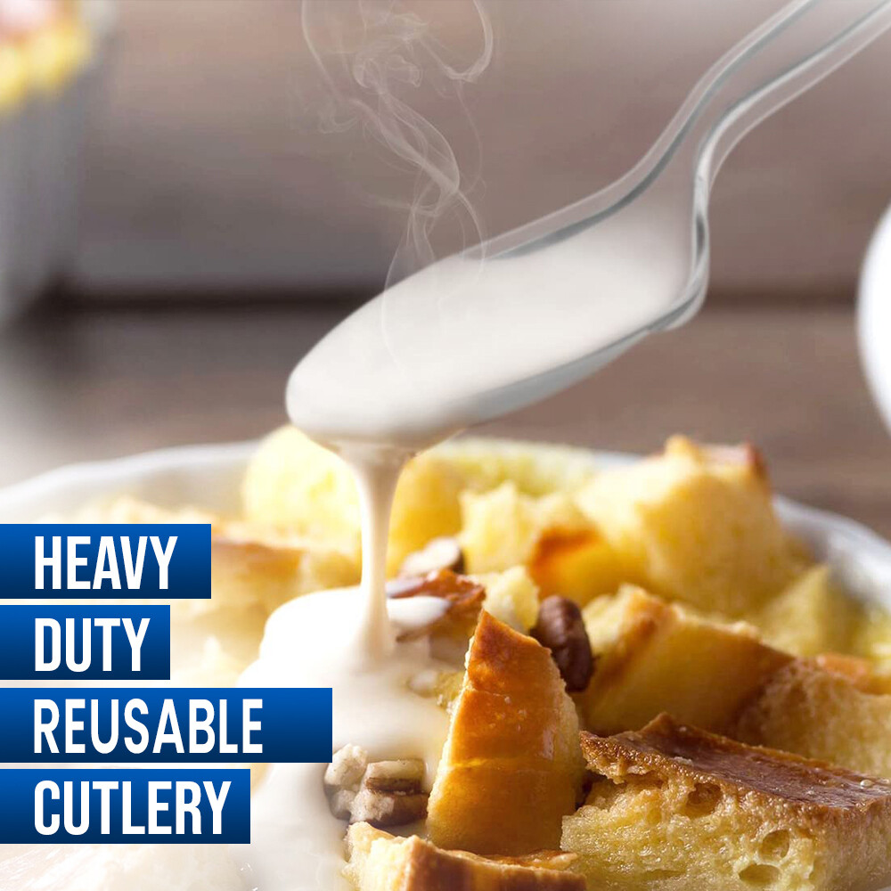 Reusable Tithe Clear Plastic Cutlery Set Catering & Camping Supply